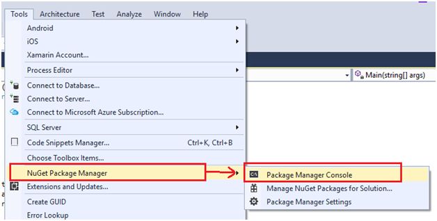 package manager console 